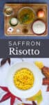 saffron risotto with leaves