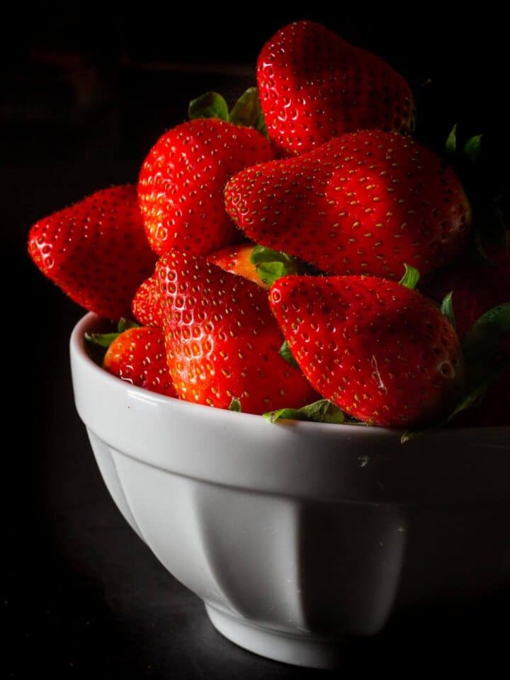 fresh Strawberries in a bowl