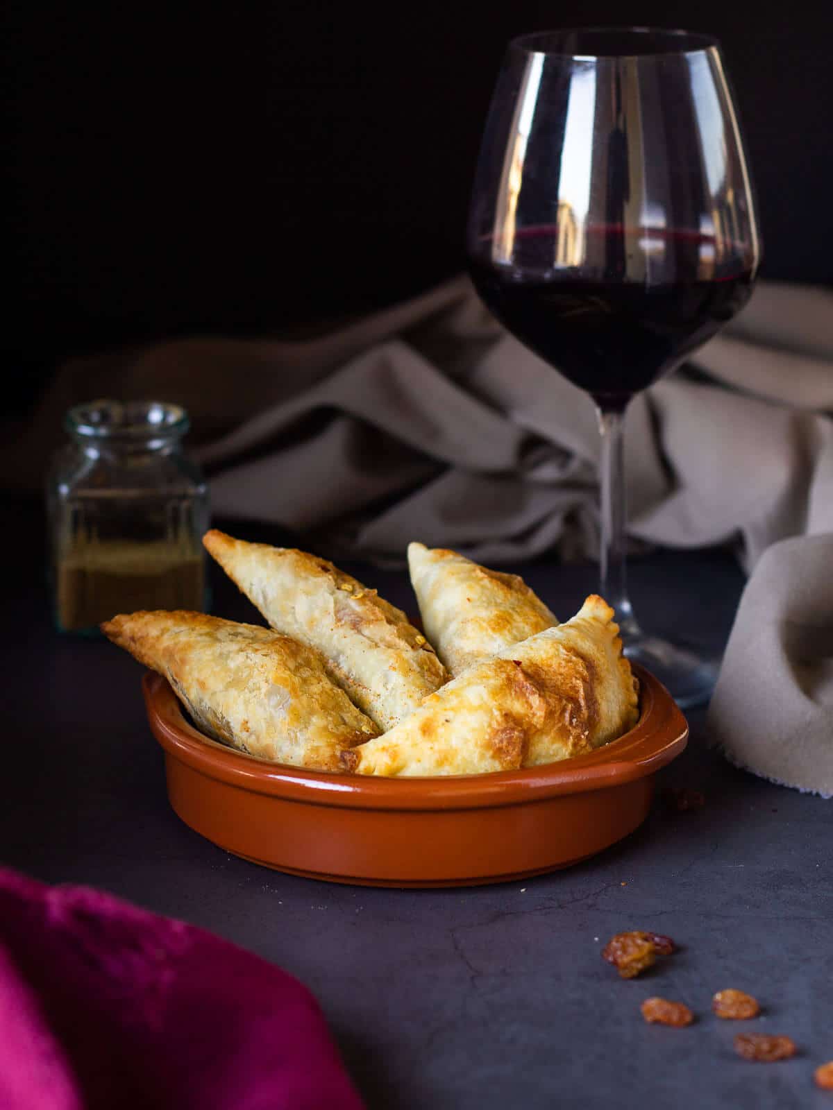 Vegan Empanadas with Wine