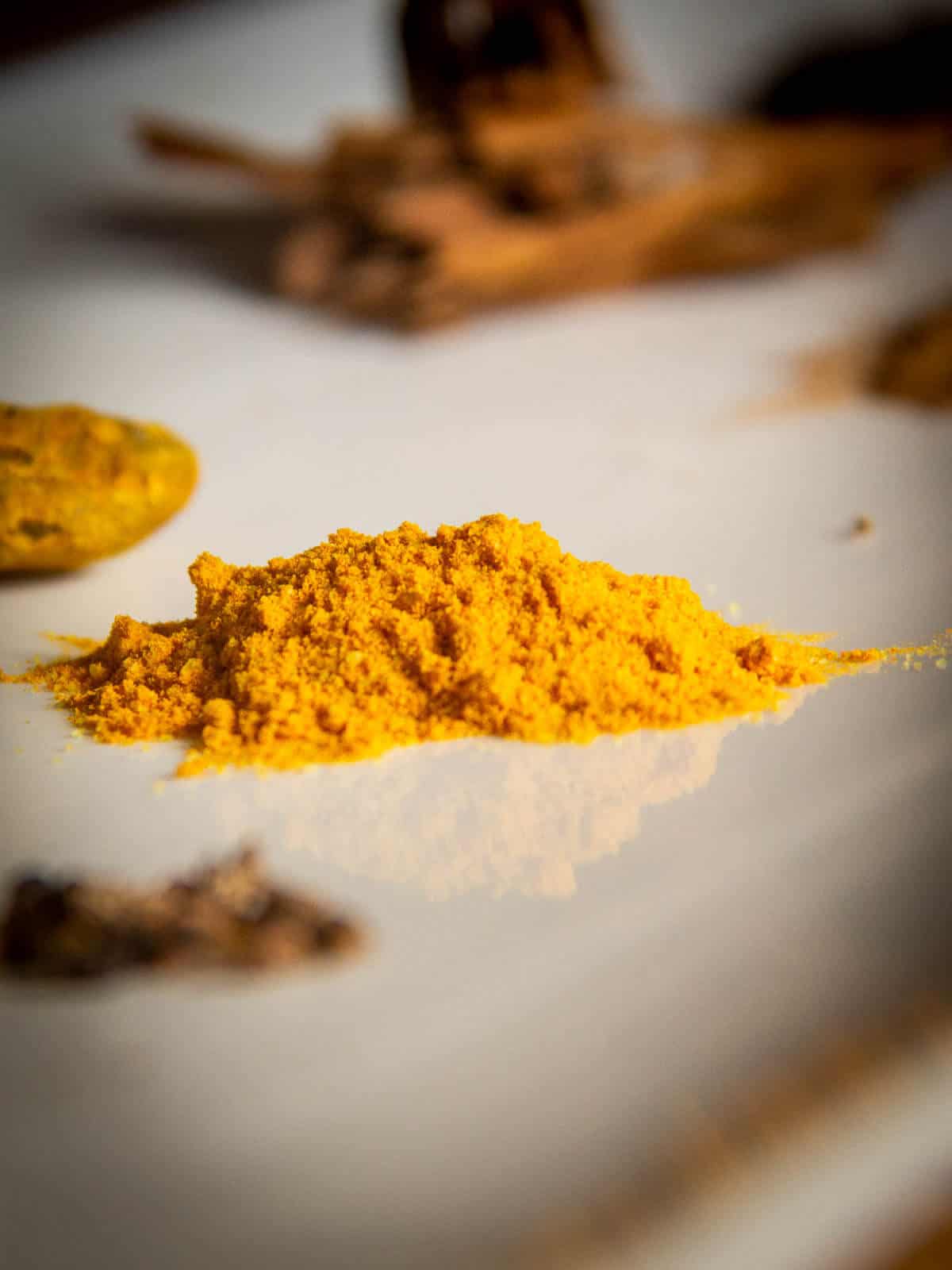 Turmeric root and powder