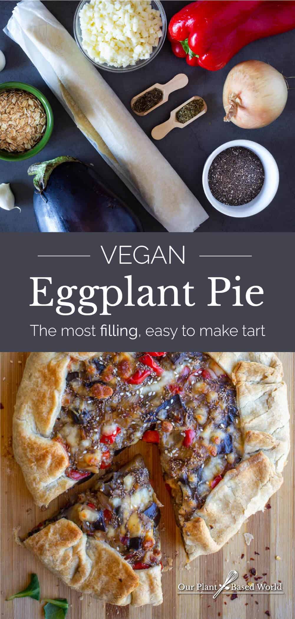 vegan eggplant pie pinterest