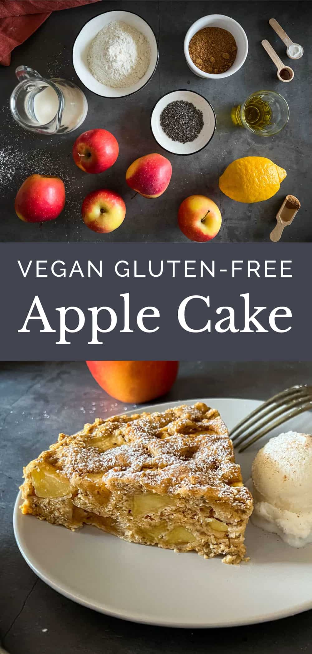 vegan apple cake pin