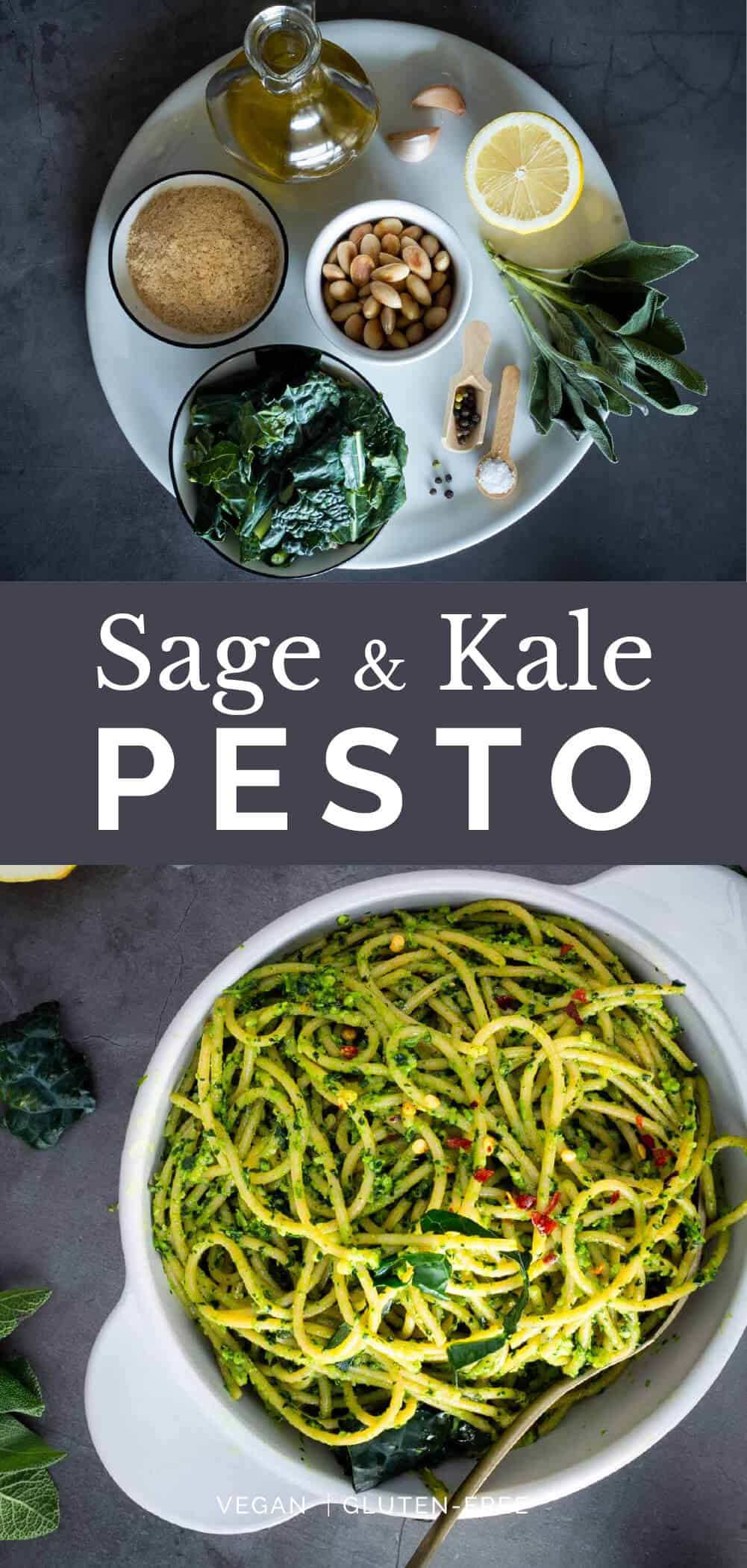 vegan sage and kale pesto english pin
