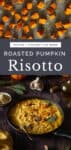 roasted pumpkin risotto recipe pin image