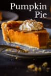 vegan pumpkin pie portion