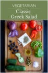 vegan greek salad pin.