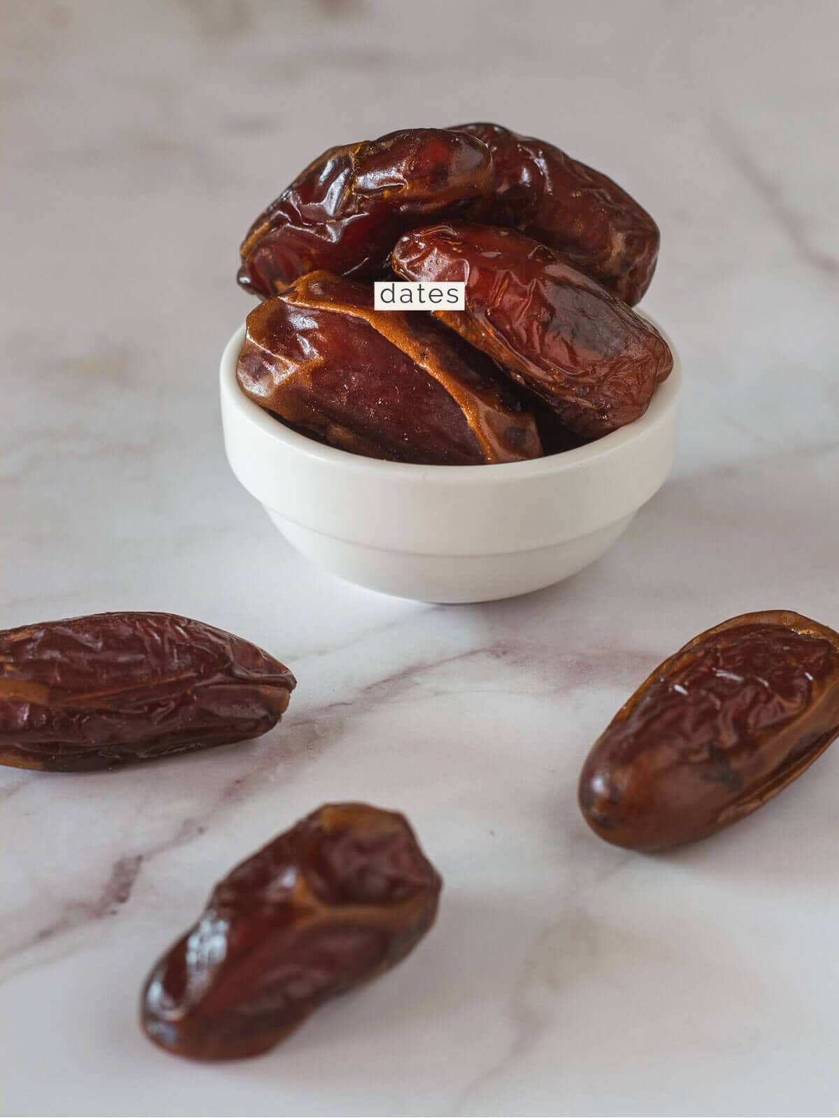 unpitted dates in mini bowl