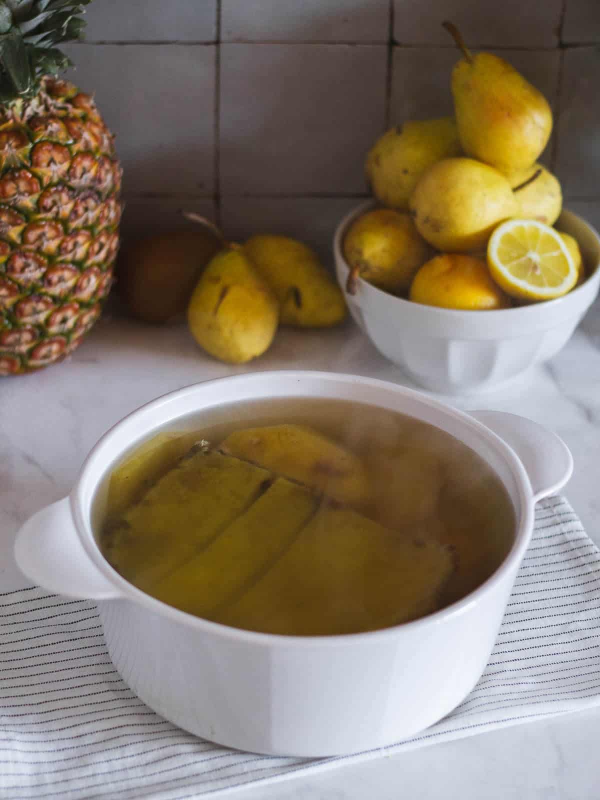 cooldown the pineapple-infused water