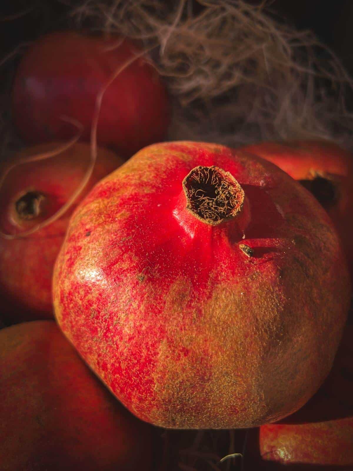 pomegranate fruits in farmers market