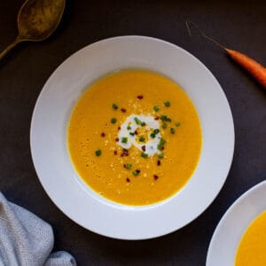 Sopa de zanahoria y gengibre
