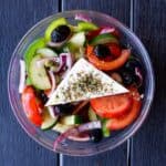 vegan greek salad.