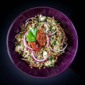 Mediterranean lentil salad.