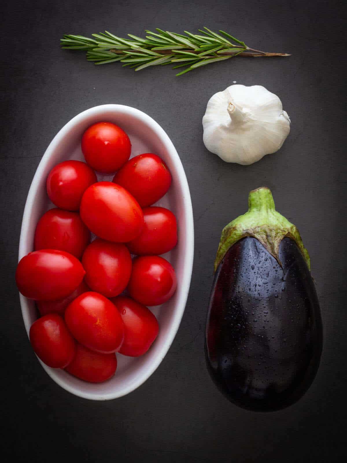 Italian Eggplant stew ingredients