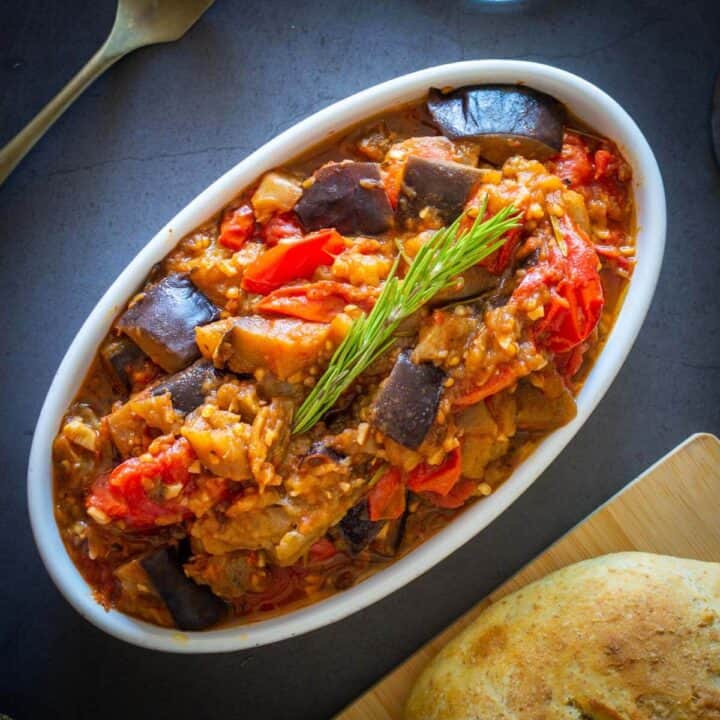 Italian Eggplant Stew 4 Ingredients Our PlantBased World