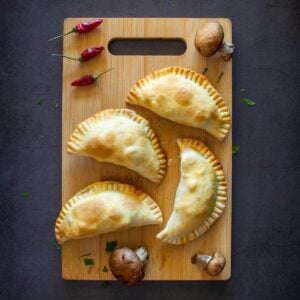 Mushrooms Empanadas served