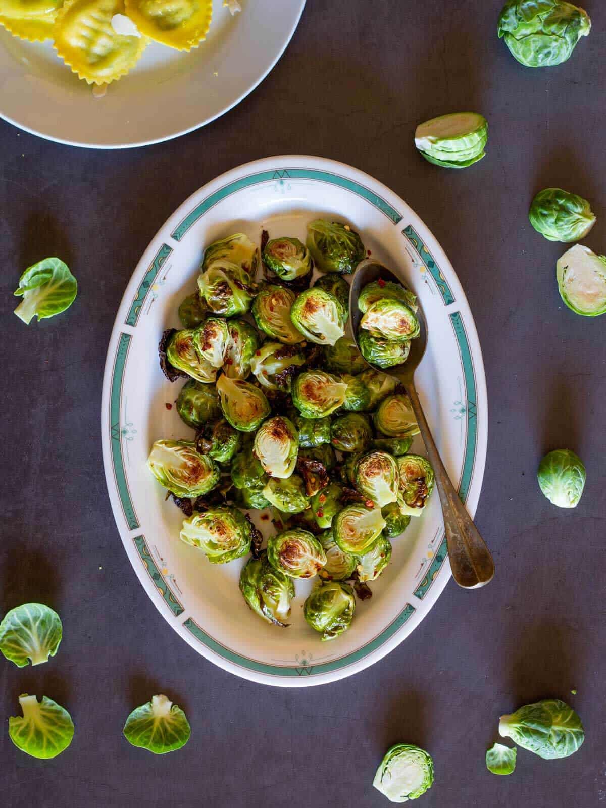 Brussels sprouts as part of Vegan Christmas menu
