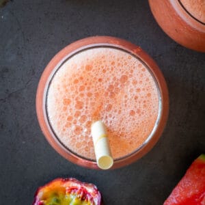 Passion Fruit and Watermelon Juice glass