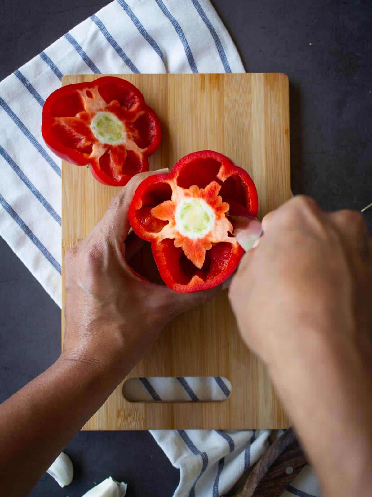 remove peppers membranes