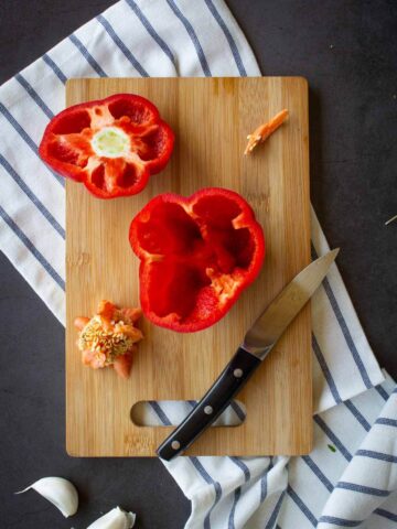 empty bell pepper.