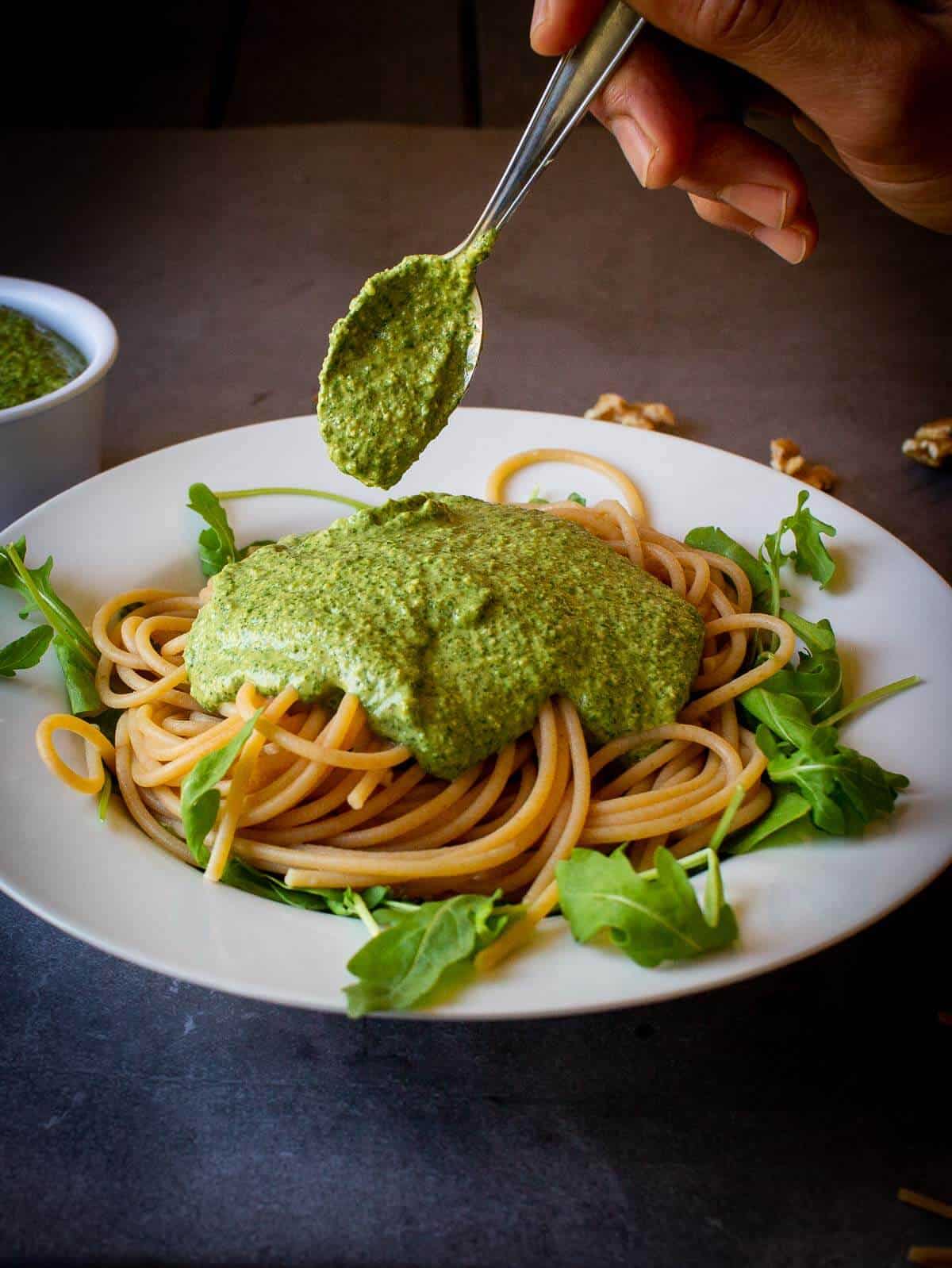 Pesto vegano de rúcula | Our Plant-Based World