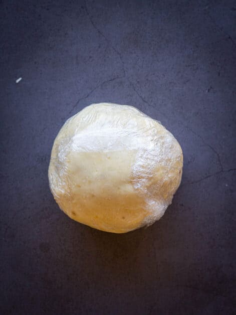 vegan no-roll-pie crust dough