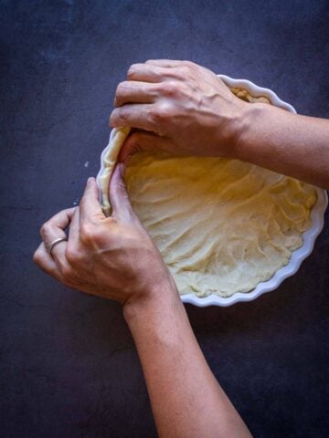 stretching vegan pie crust.