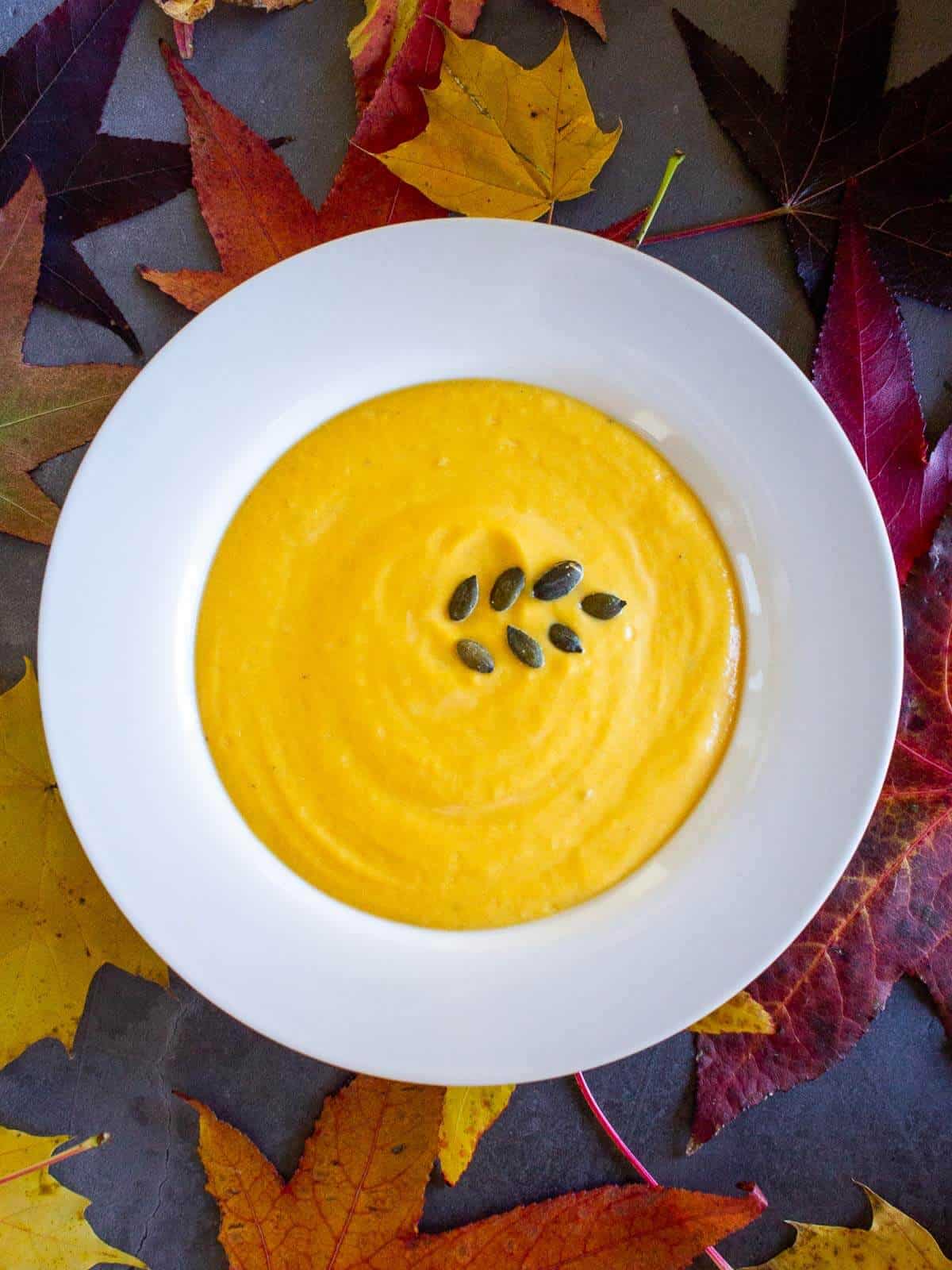 Vegan Pumpkin Tahini Soup 