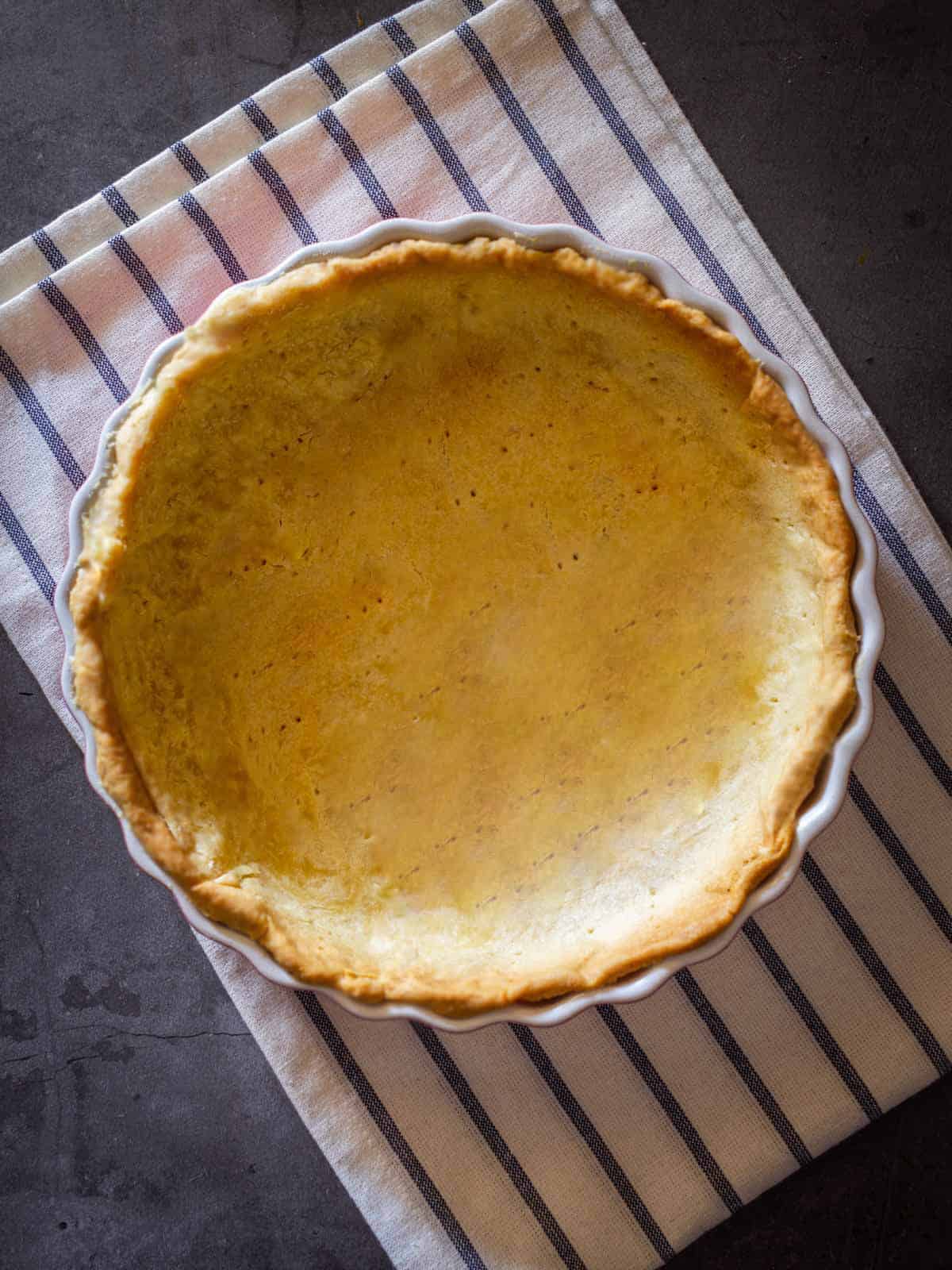 vegan no-roll pie crust blind baking