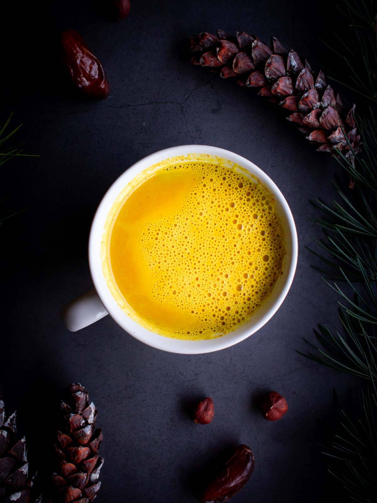 vegan golden milk served in a mug