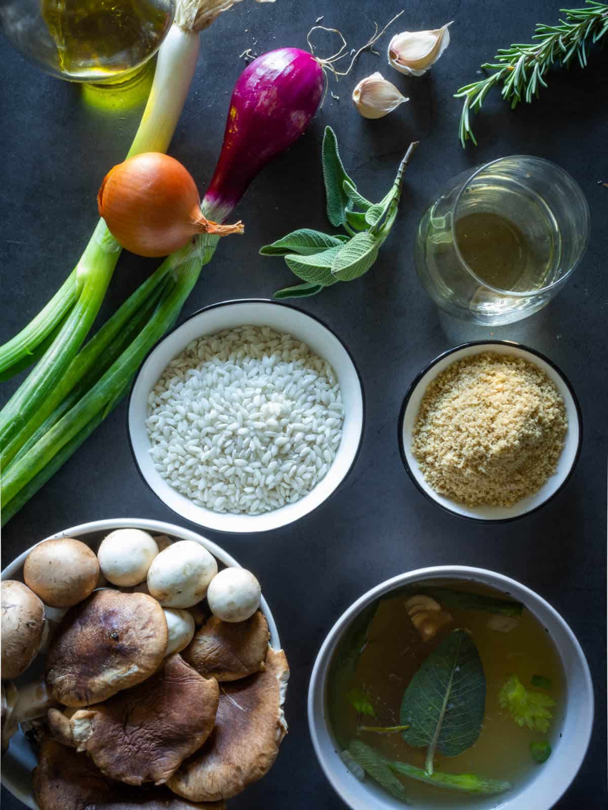 vegan mushroom risotto ingredients