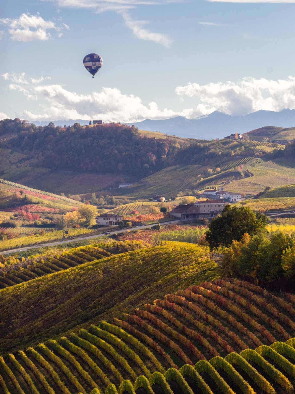 air ballons barolo piedmont region italy