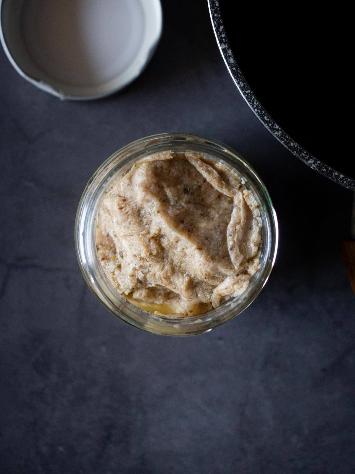 freeze mushroom gravy leftovers in mason jar.