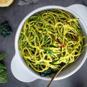 vegan sage and kale pesto featured