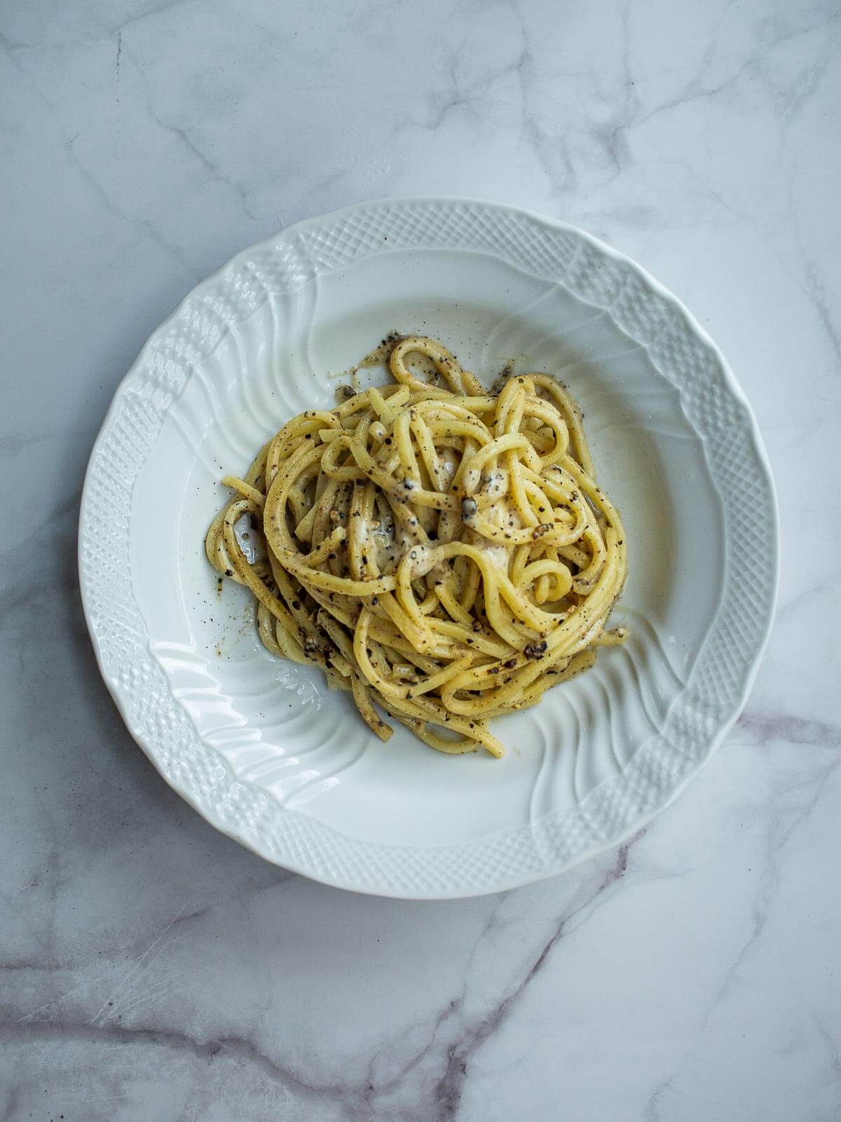 Italian Style Cacio e Pepe Spaghetti 