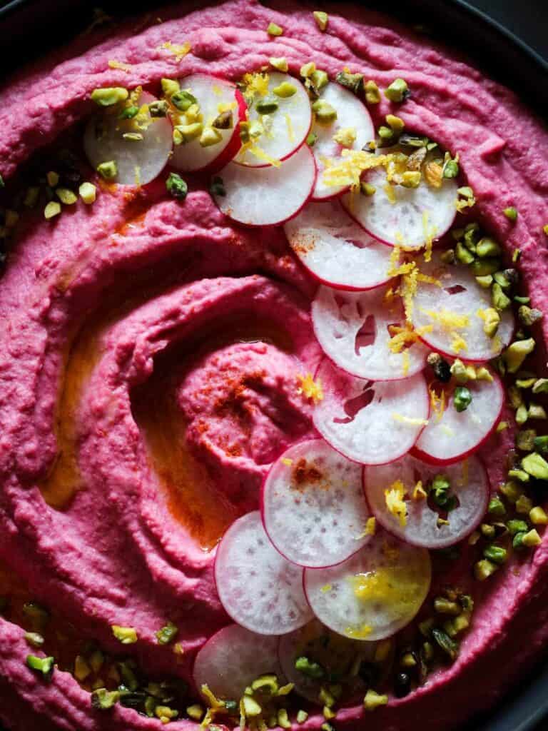 Lemon Beet Hummus Recipe Our PlantBased World