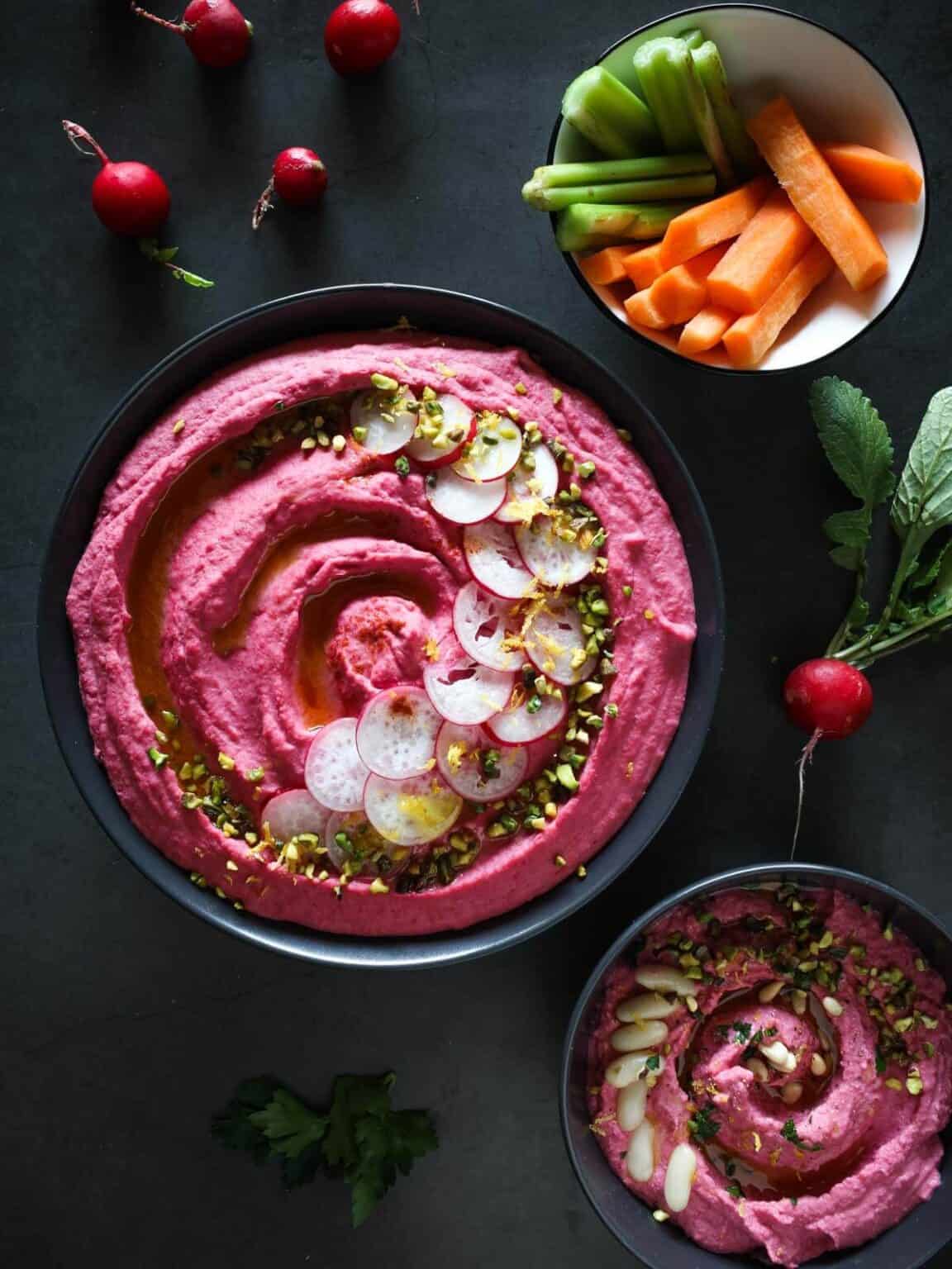 Lemon Beet Hummus Recipe Our PlantBased World