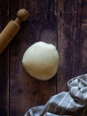 vegan empanadas dough in plastic wrap