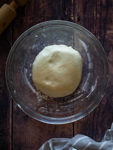 ball of vegan empanadas dough.