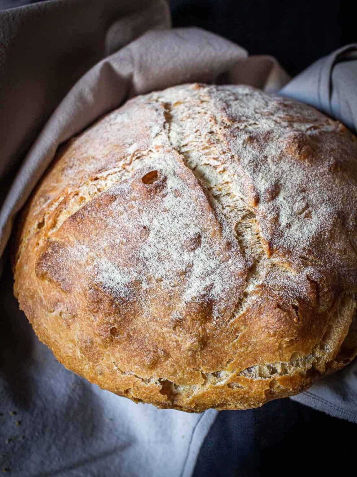 Italian Artisan Bread (Easy Homemade Rustic Pagnotta Bread)