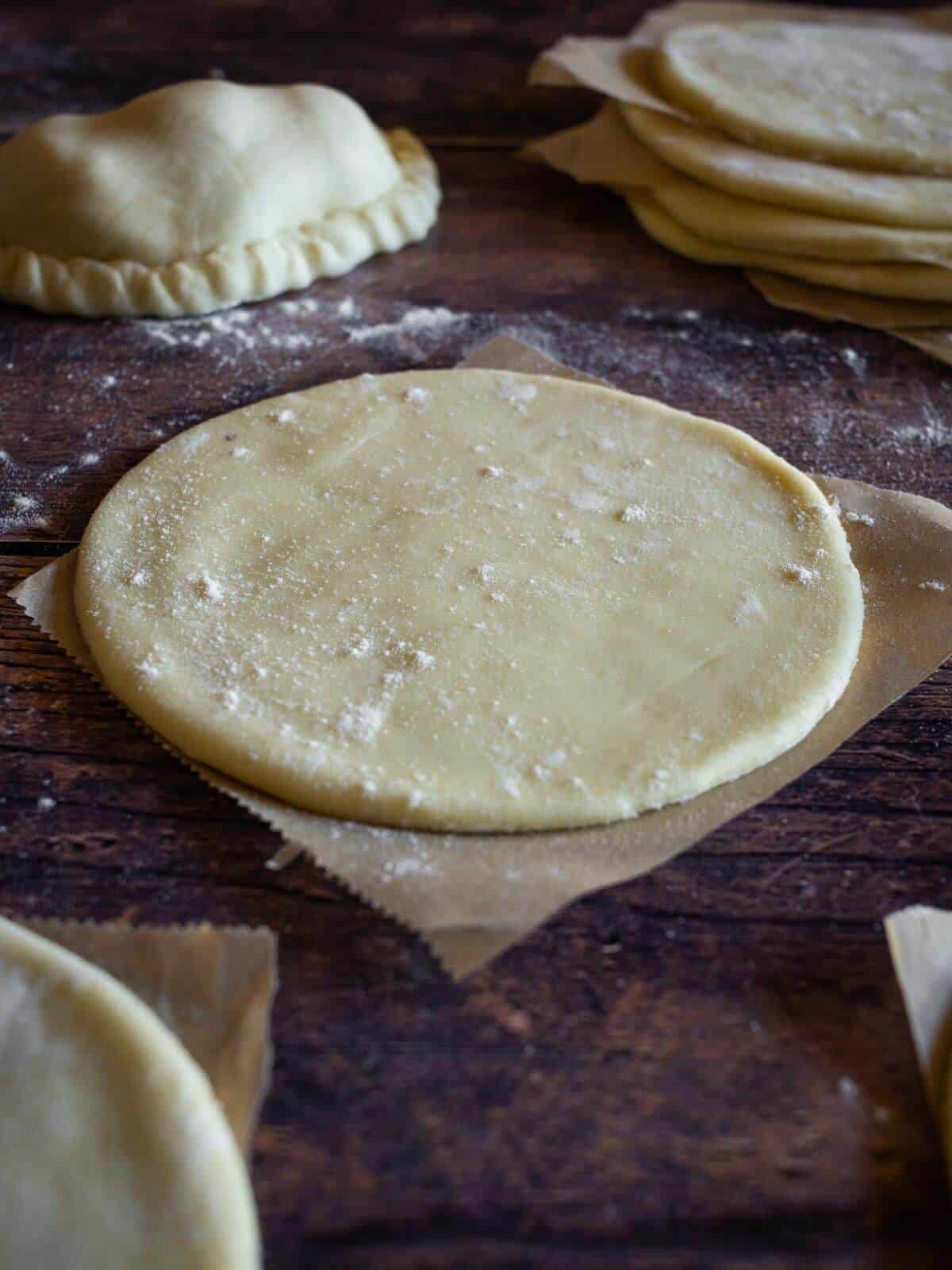 easy vegan empanada dough discs
