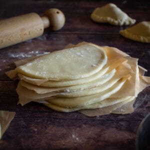 Vegan Empanadas Dough dough discs piled