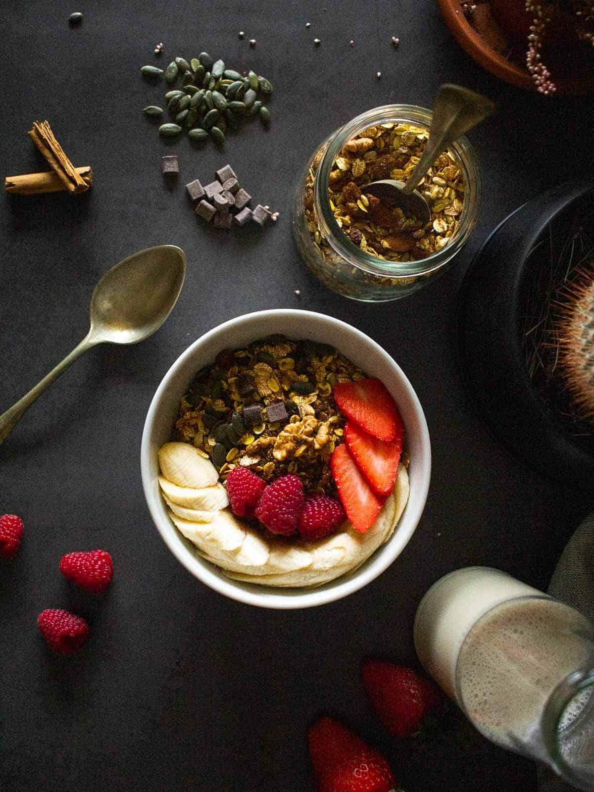 homemade granola breakfast