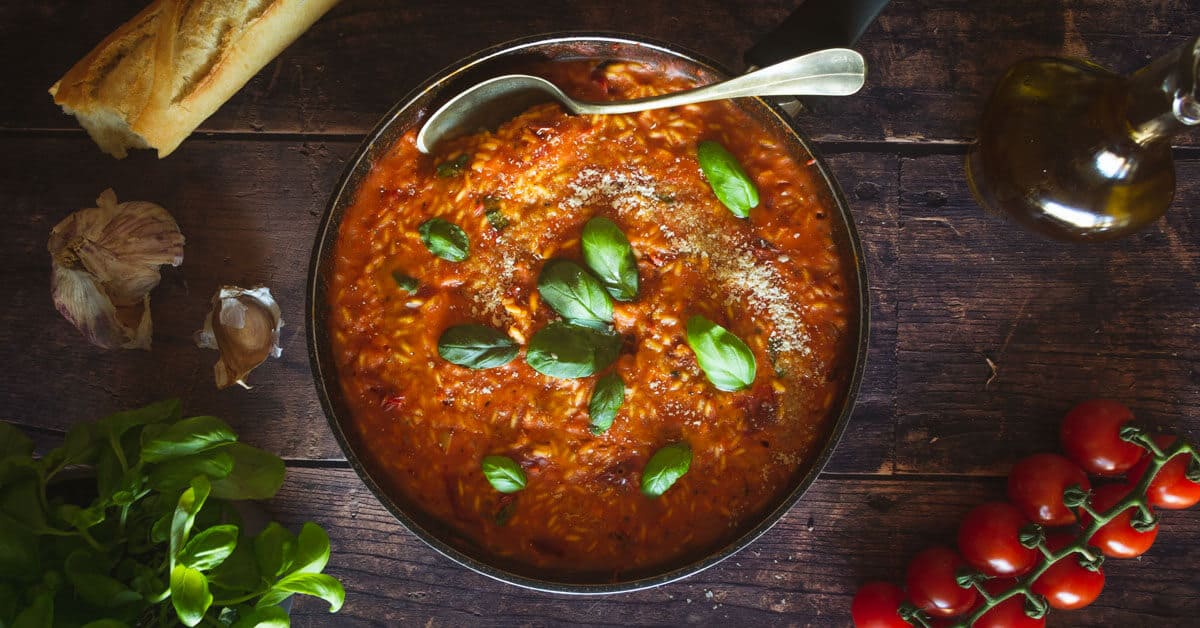 Creamy Sun-dried Tomato Risotto | Our Plant-Based World