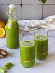 glasses of celery juice