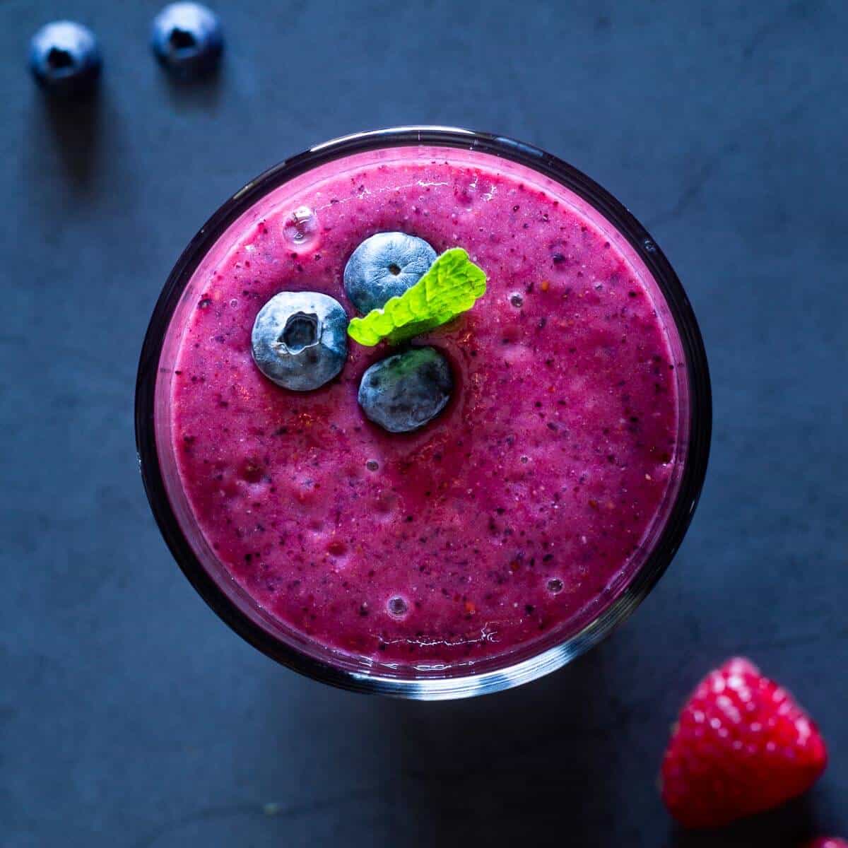 Best Simple Almond Milk Berry Smoothie | Our Plant-Based World