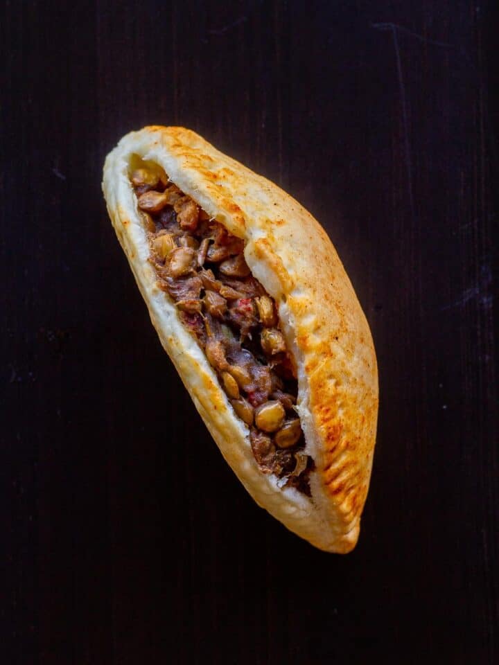 Open Vegan Empanada.