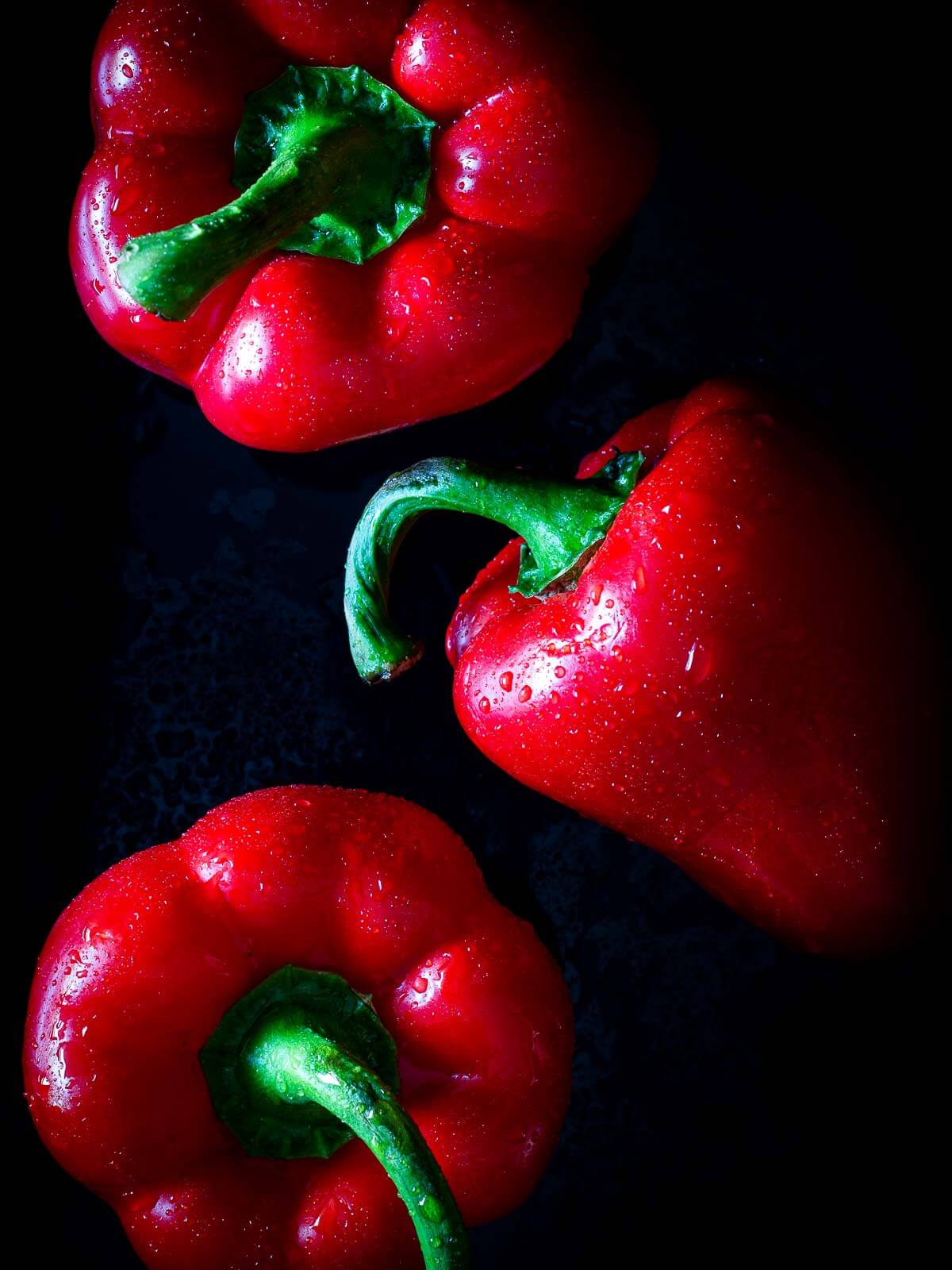 Pimientos rojos.