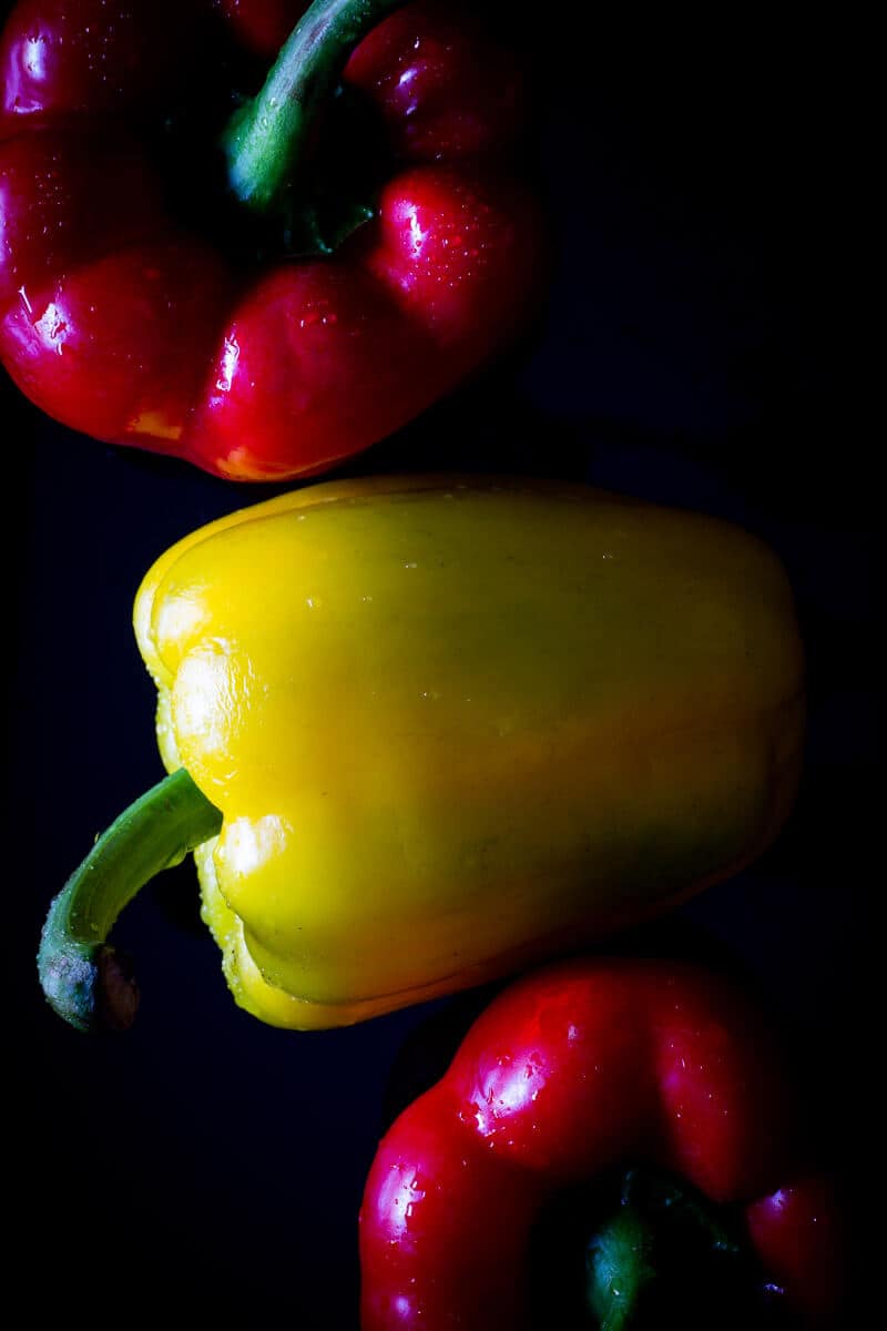 mixed red bell peppers