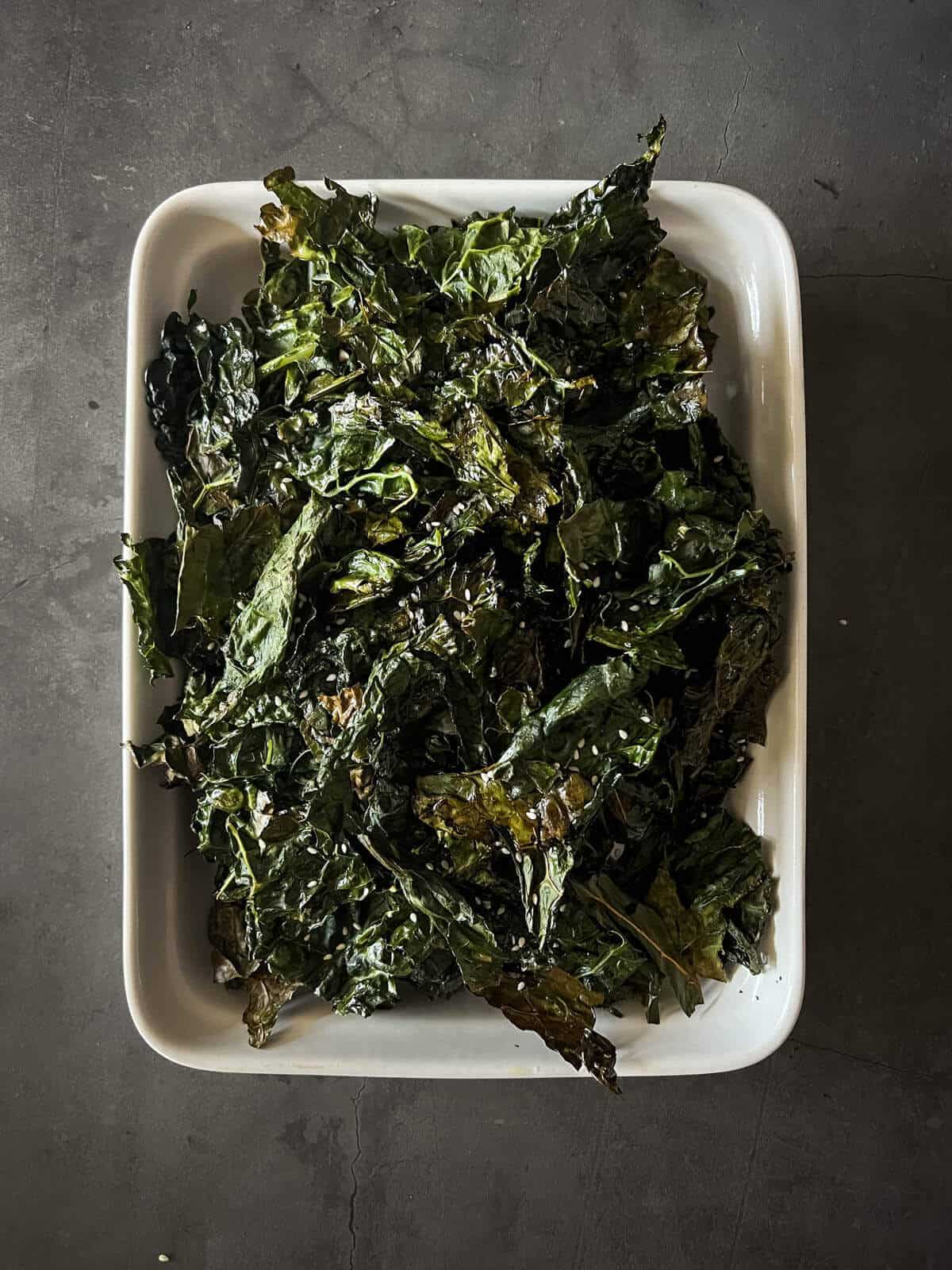 crispy kale snack.