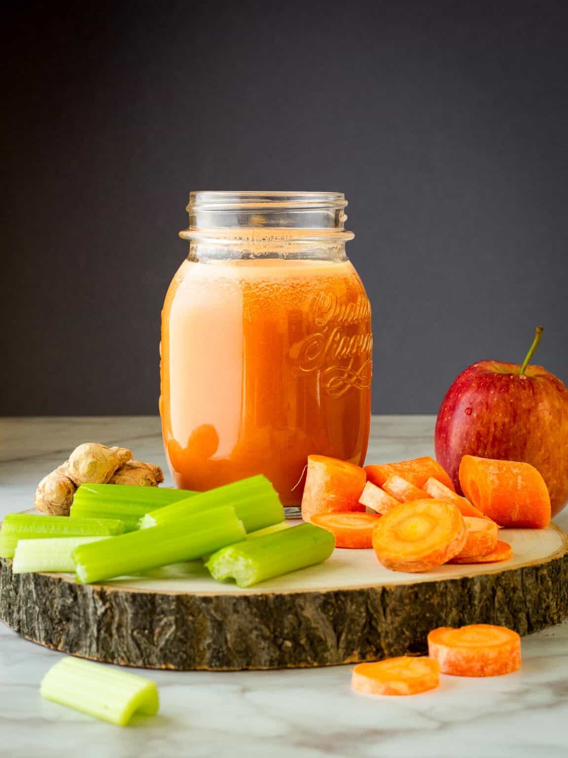 Carrot juice benefits + Carrot, Apple, Celery Juice Recipe
